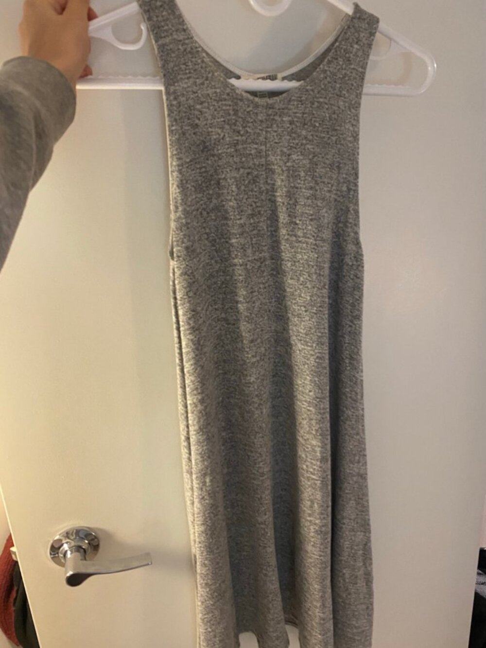 Wilfred Free Heather Grey Sleeveless Knit Midi Dress | XXS